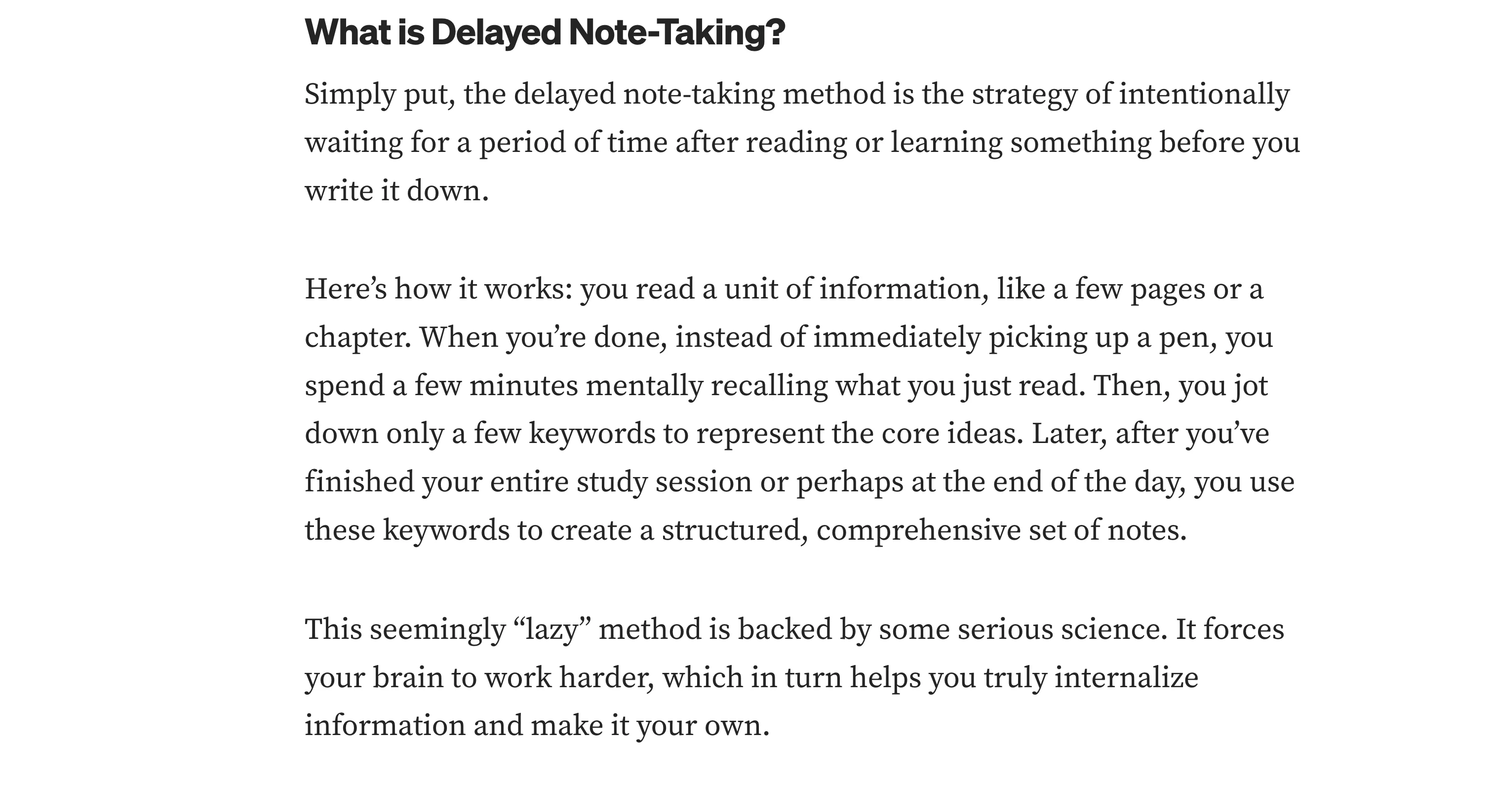 Reading without ADHD Reading extension